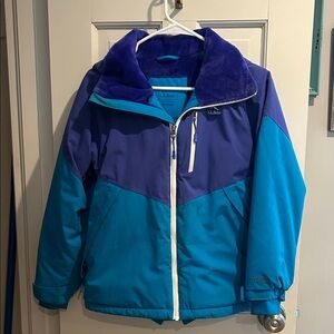L.L. Bean Kids' Teal and Purple Ski Jacket